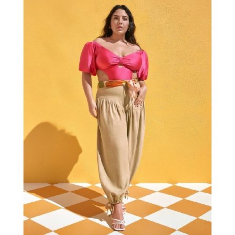 Women’s Yoke High Rise Pants - Fe Noel x Target Khaki Size:12